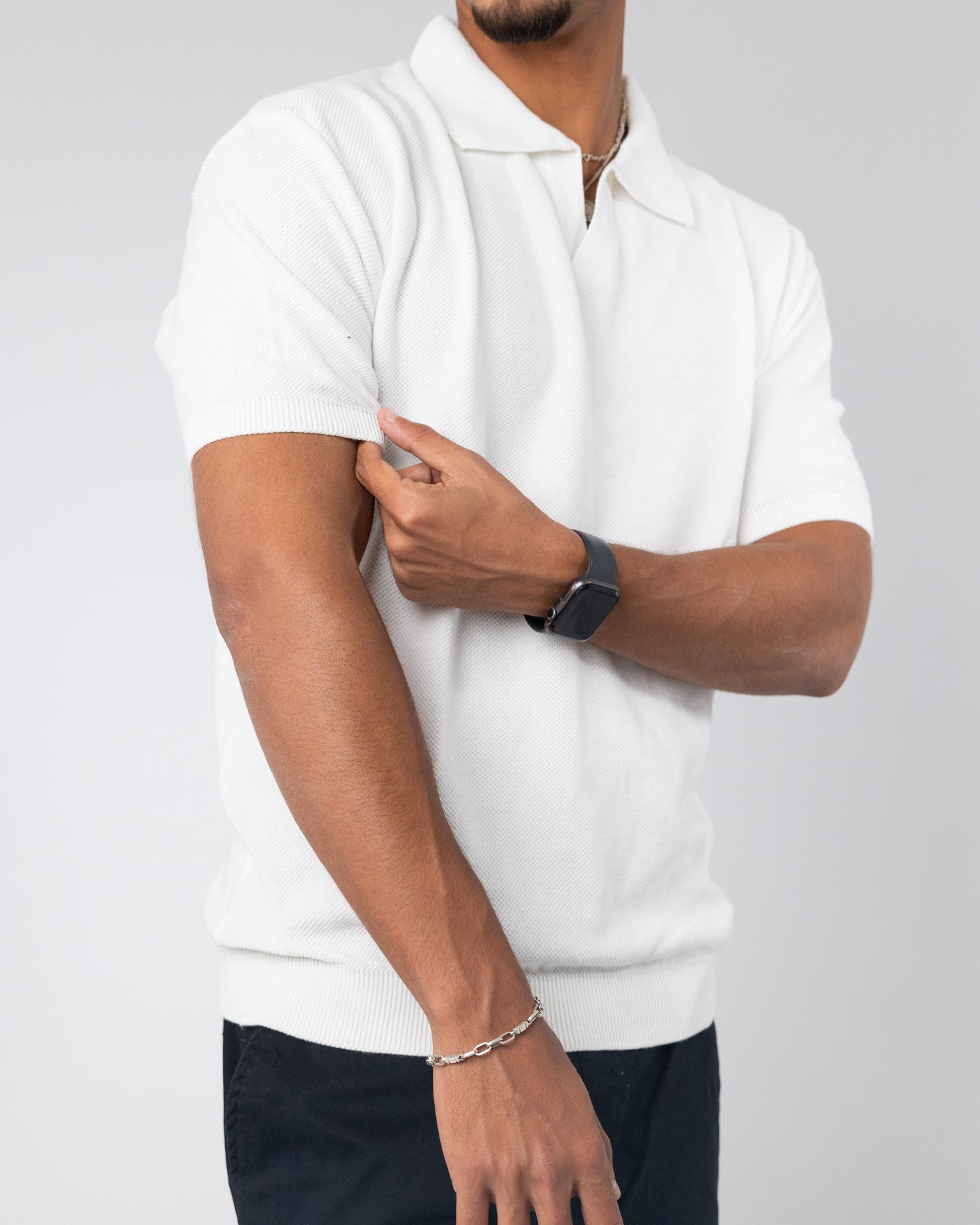 KNITTED POLO T-SHIRT