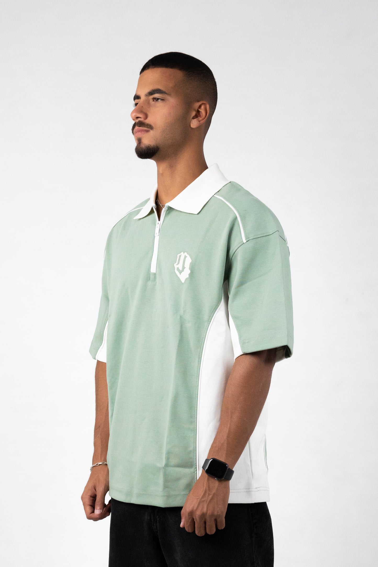 OVERSIZED TWO TONE POLO T-SHIRT
