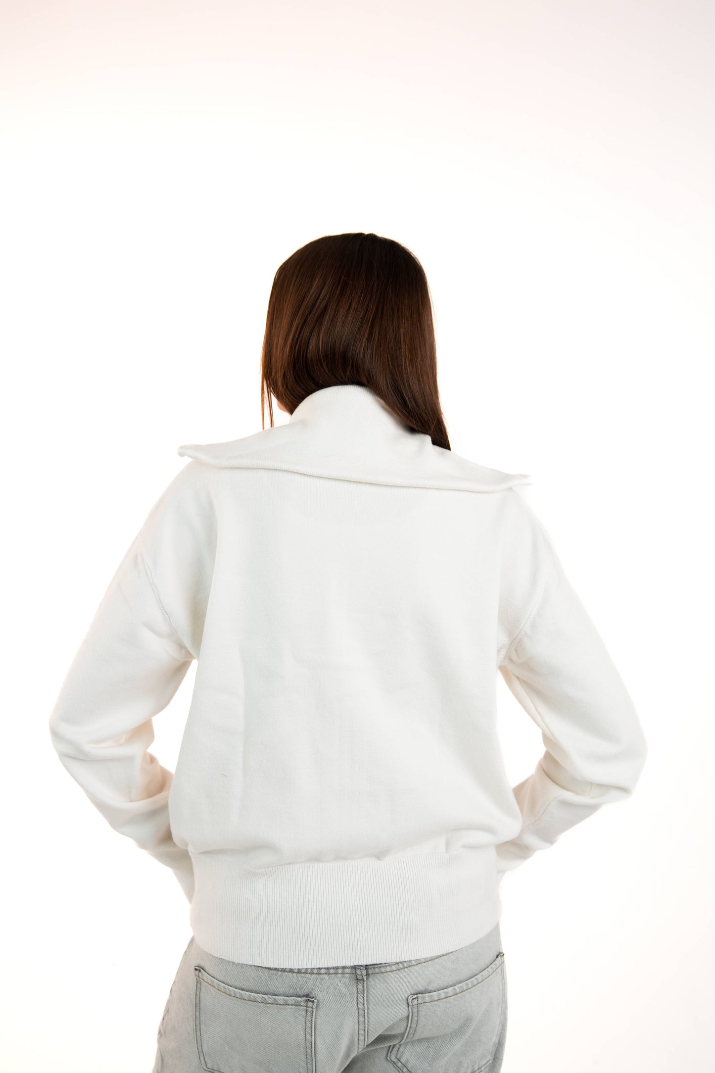 WOMEN'S HIGH NECK KNITTED JACKET