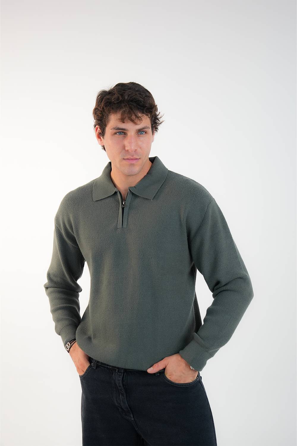 MEN'S KNITTED QUARTER ZIP