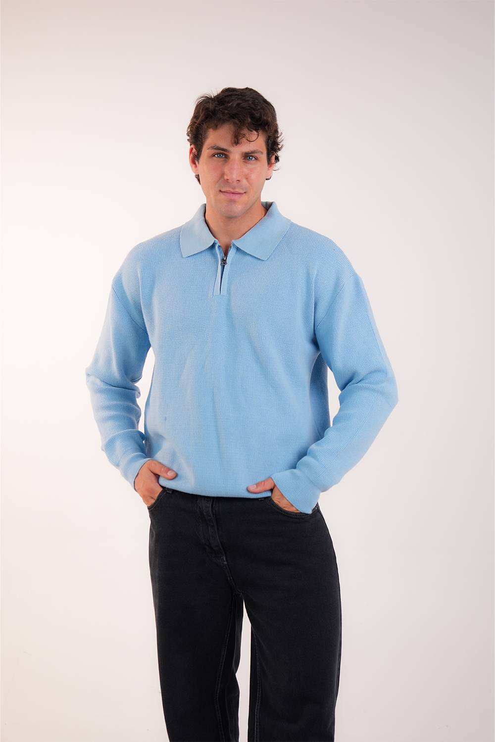 MEN'S KNITTED QUARTER ZIP