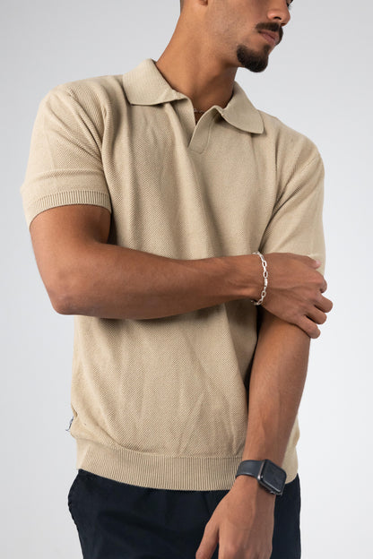 KNITTED POLO T-SHIRT